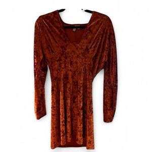 ASOS Velvet Rust Dress